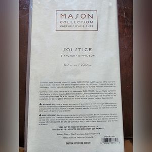 Pottery Barn Mason Collection Solstice Diffuser